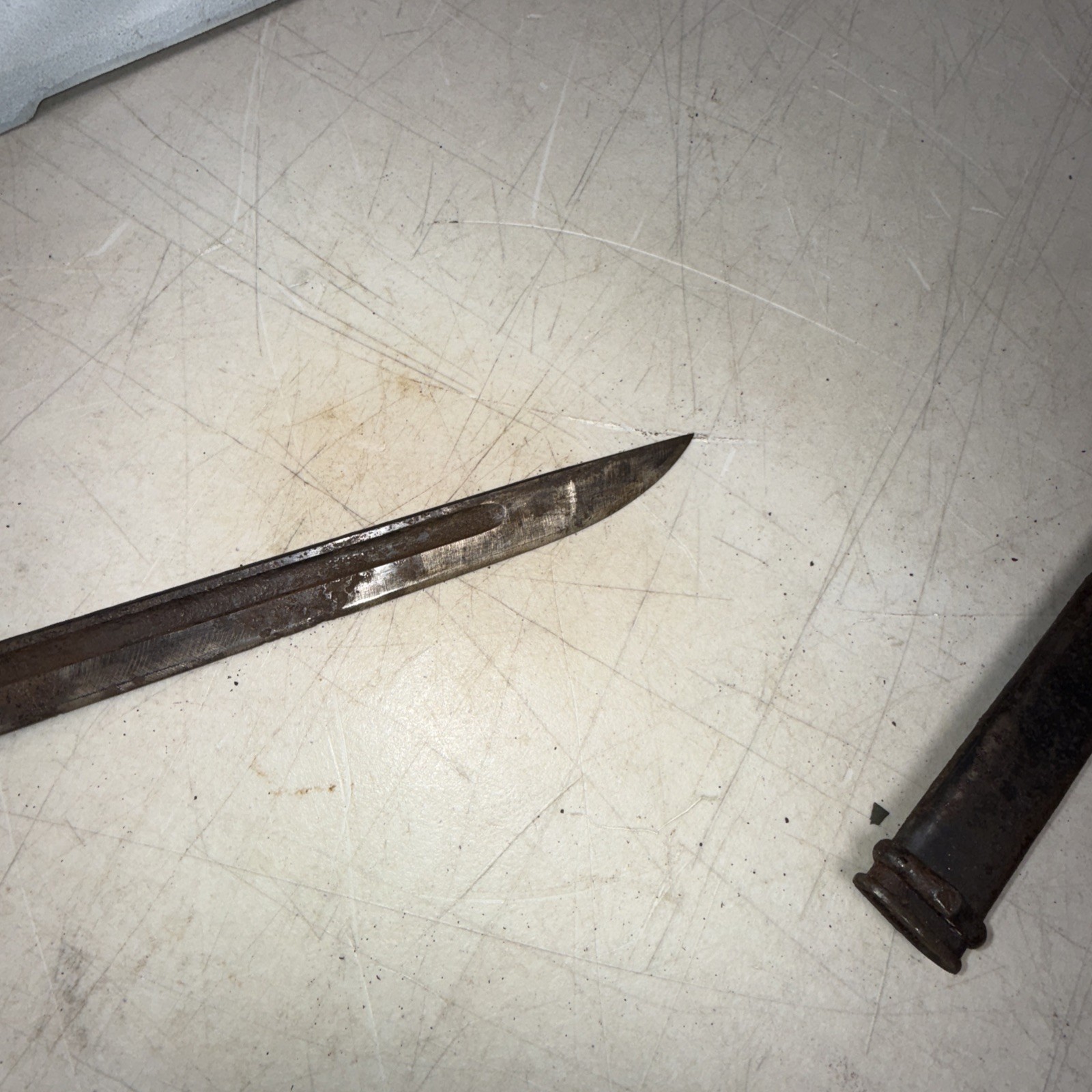 WW2 Japanese Arisaka Bayonet For Restoration. Very Rusty