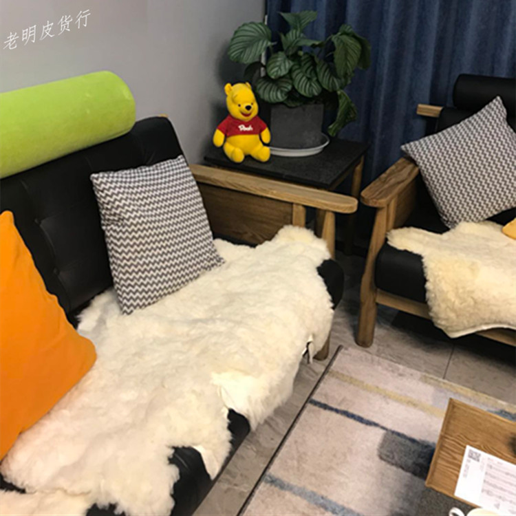 100% Genuine Sheepskin Fluffy Fur Rug 24"*39" Windward Natural Soft Mat US STOCK