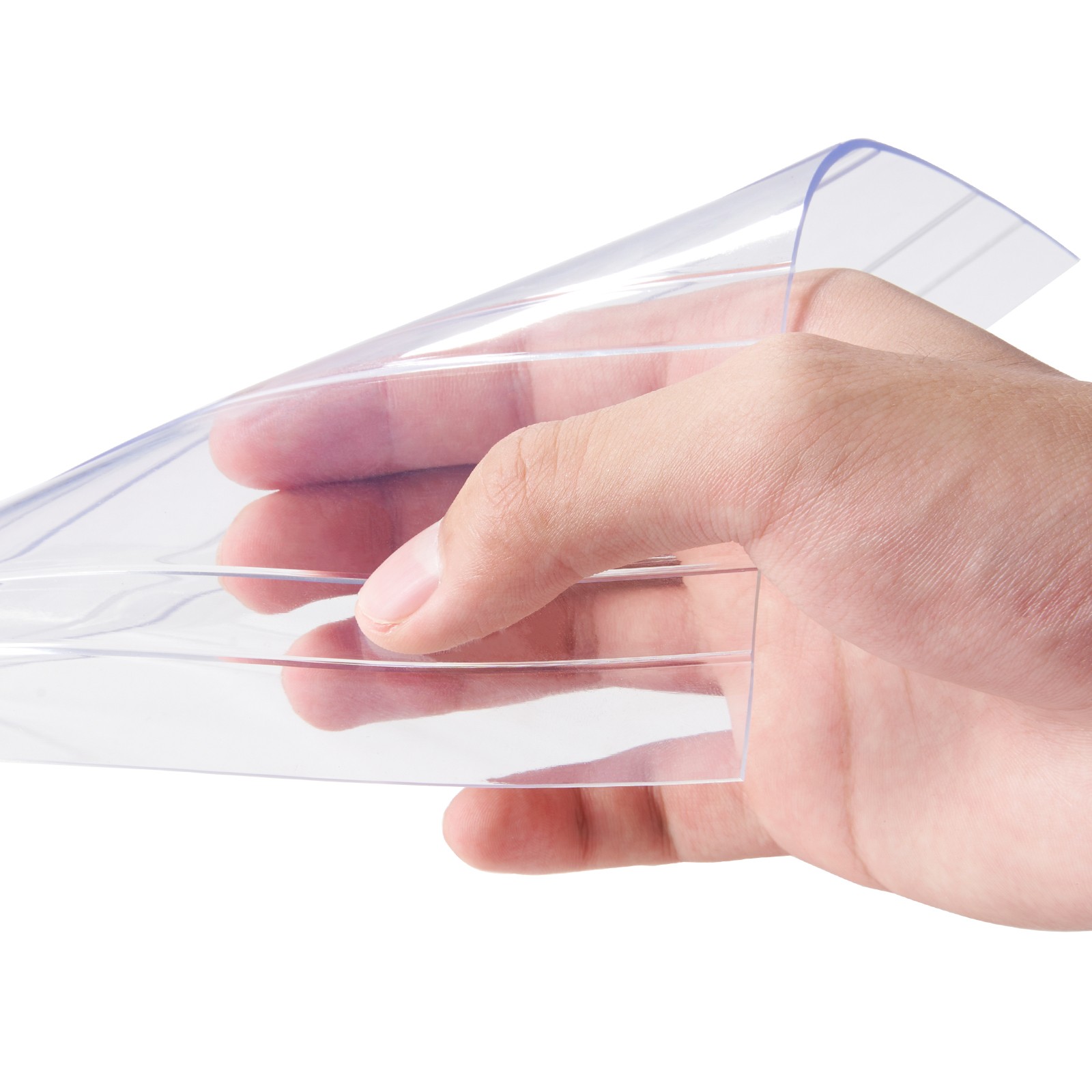 Uimoso PVC Ribbed Strip Curtain Roll, 50 ft x 8 in, Durable Plastic Door Strips