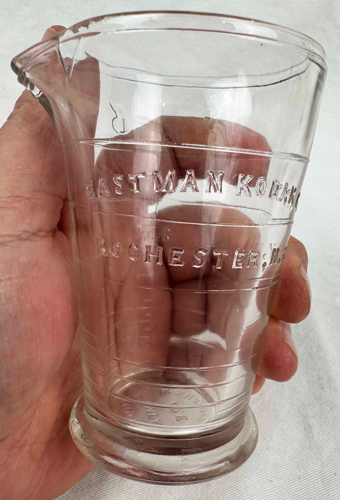 Eastman Kodak glass beaker 4oz - Rochester, N.Y.