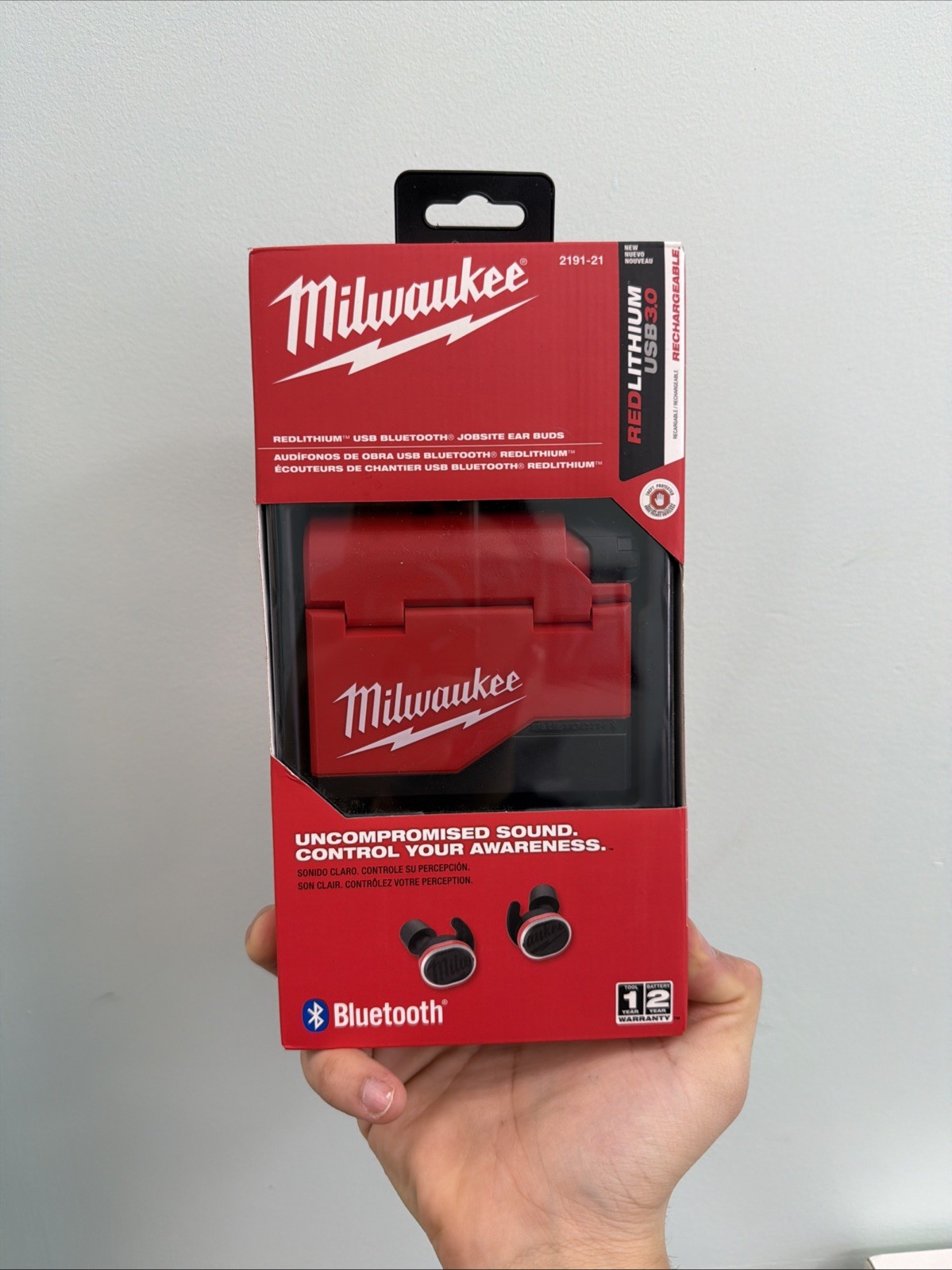 Milwaukee 2191-21 REDLITHIUM USB Bluetooth Jobsite Earbuds NEW IN BOX