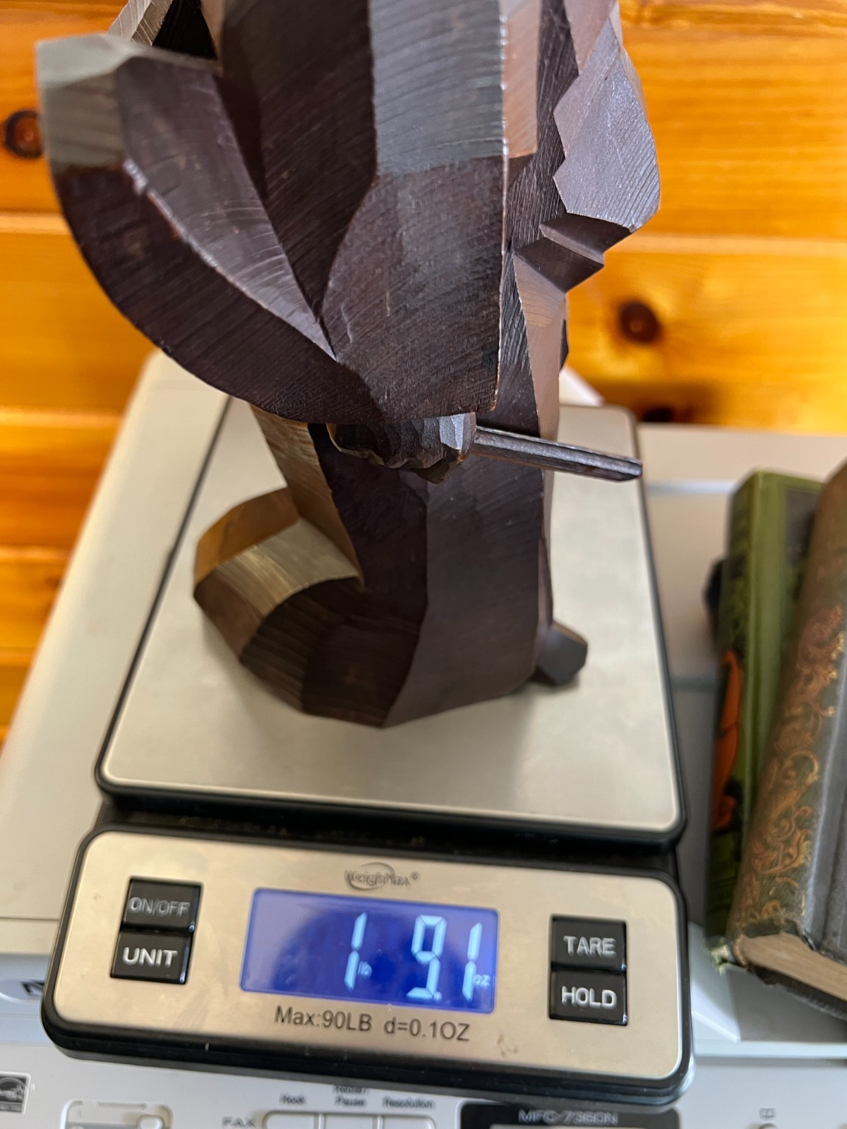 Mid Century Japanese Carved Wood Shoki Demon Queller Sculpture Okimono Yoshihiro