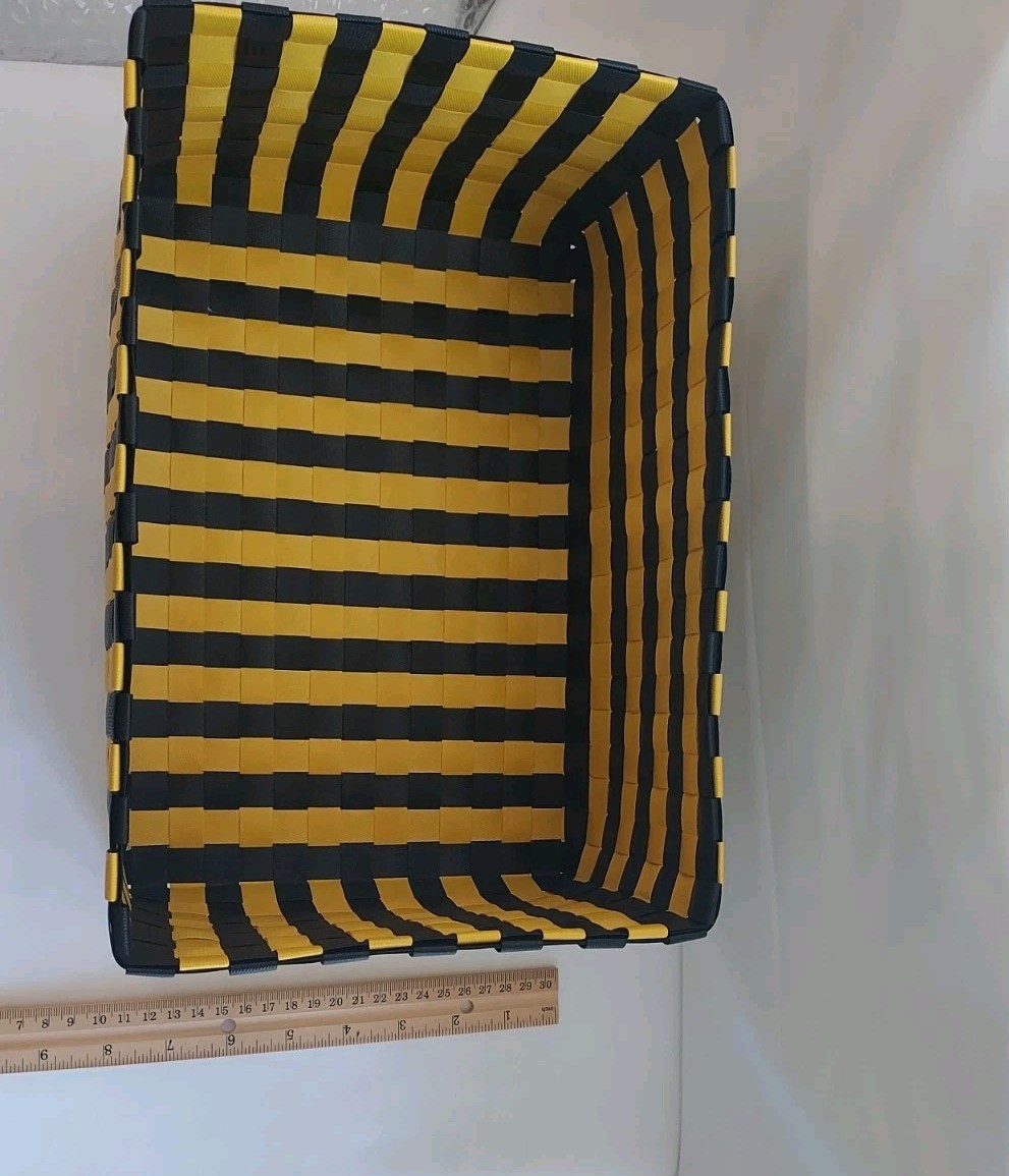 Hay Maxim Stripe Box s Yellow and Black Sewing Box and Storage Sewing Supply Box