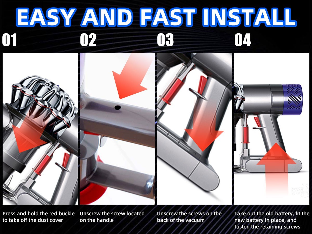 6.0Ah Battery Replace For Dyson DC58 DC59 DC61 DC62 Animal V6 HEPA SV03 SV08 US