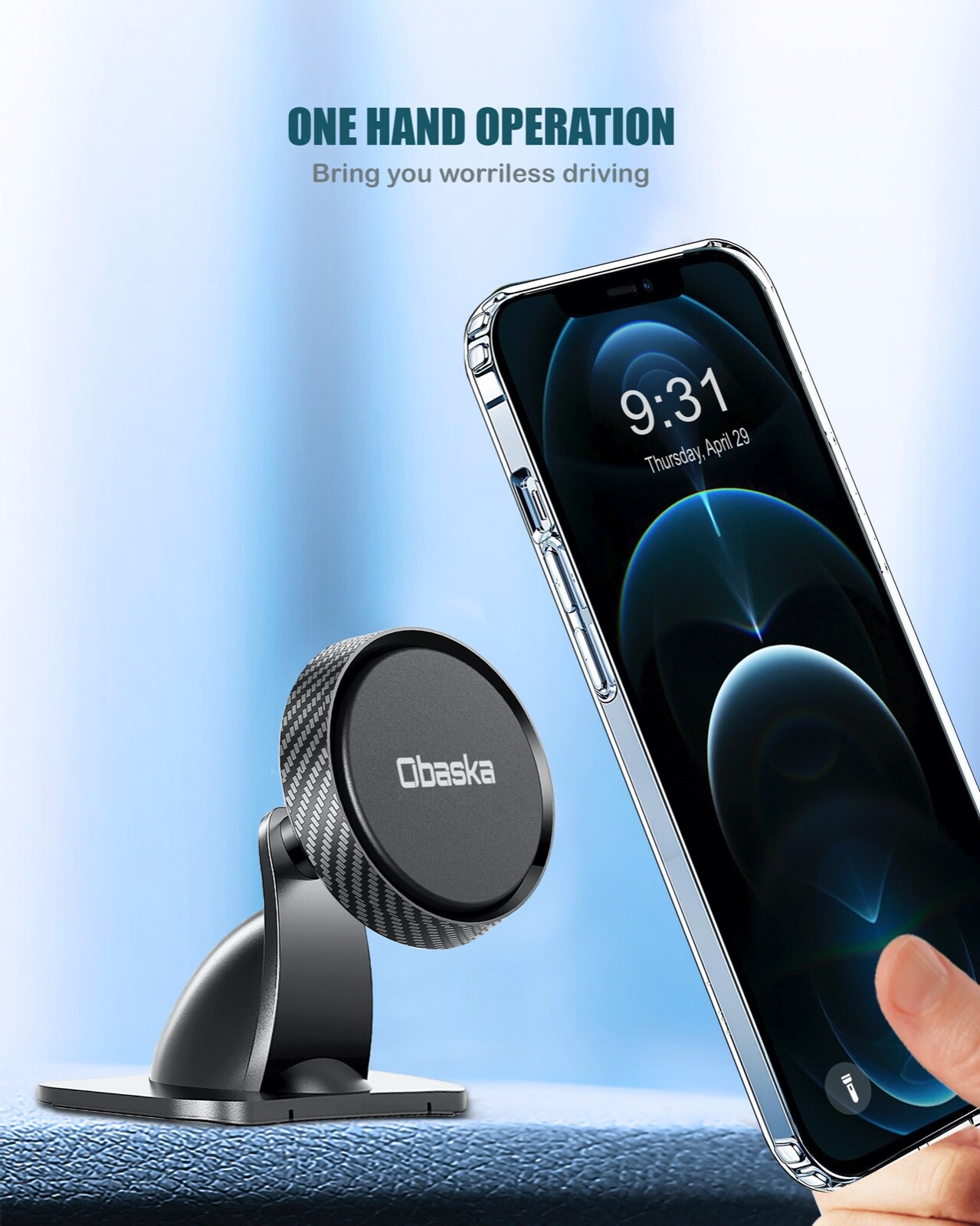 Magnetic Phone Holder for Car, Dashboard Car Phone Holder Mount