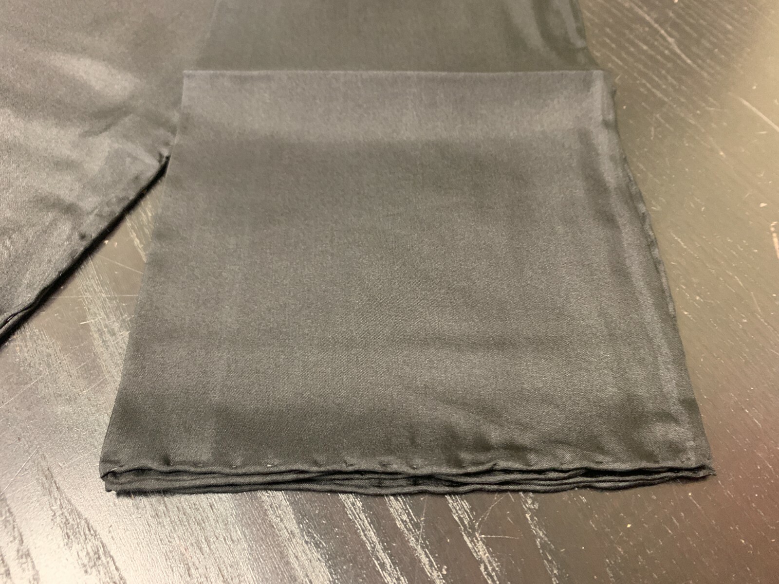 18th Century, Rev War Man's Black 100% Silk Neckerchief Cravat - 11" X 60" - NEW