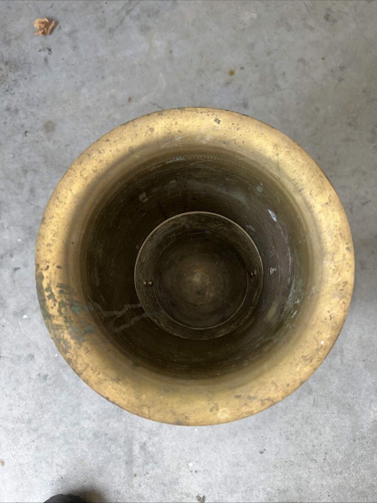 19.5” Vintage Brass Umbrella Cane Holder Gargoyle Head Handles Etched Elephants