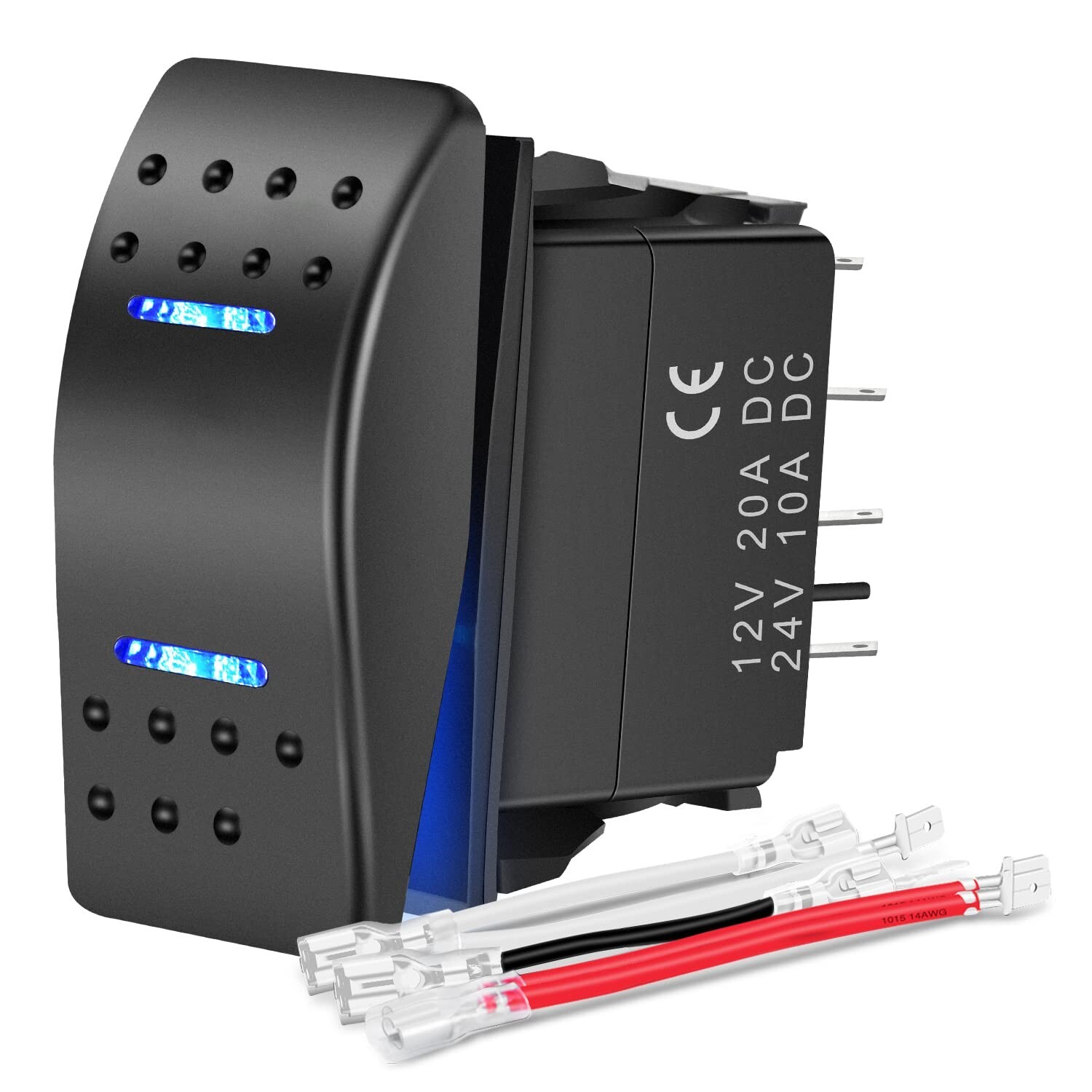 Nilight Waterproof Rocker Switch Toggle ON Off ON Switch DPDT 7Pin 12V 24V