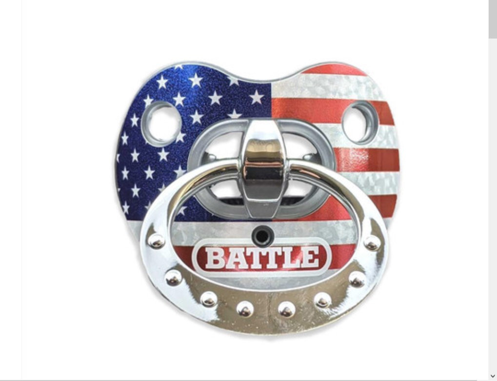 Battle Sports CHROME Binky Oxygen Football Convertible Mouthguard