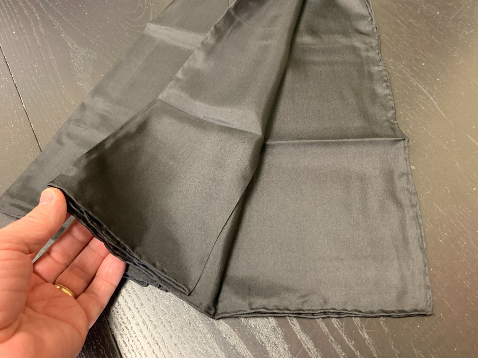 18th Century, Rev War Man's Black 100% Silk Neckerchief Cravat - 11" X 60" - NEW