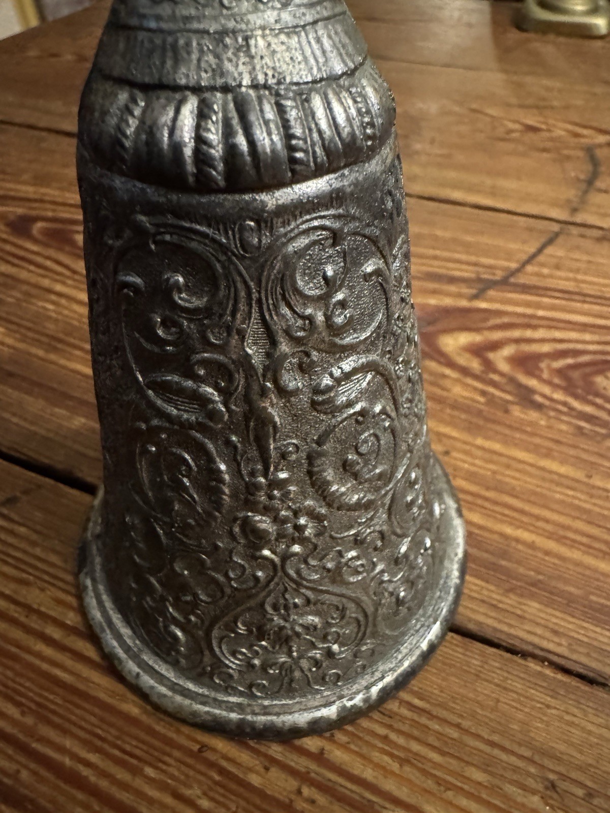 Antique Silver Plate Gold Wash German Bride and Groom Wedding Toasting 8.5” Cup