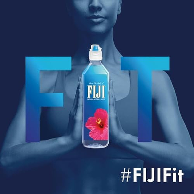 FIJI Natural Artesian Bottled Water 700Ml / 23.7 Fl Ounce (Pack of 12) - Sports