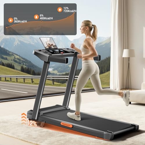 LONTEK 12% 3-in-1 Portable Treadmills, 300 lbs, 3.0HP Quiet - Scratch & Dent