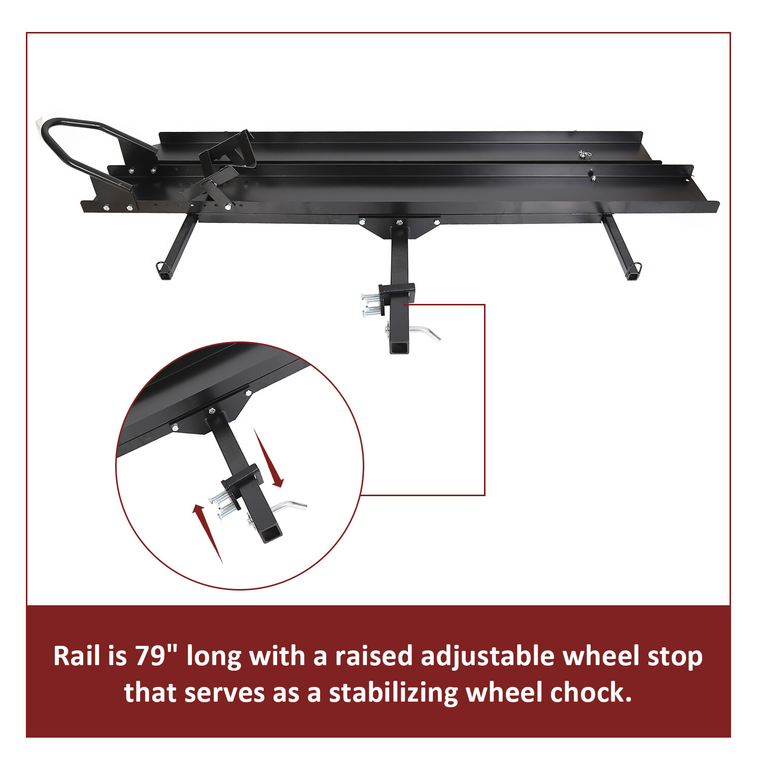 600 LBS Motorcycle Carrier Heavy Duty Dirt Bike Rack Hitch Mount Hauler w/ Ramp