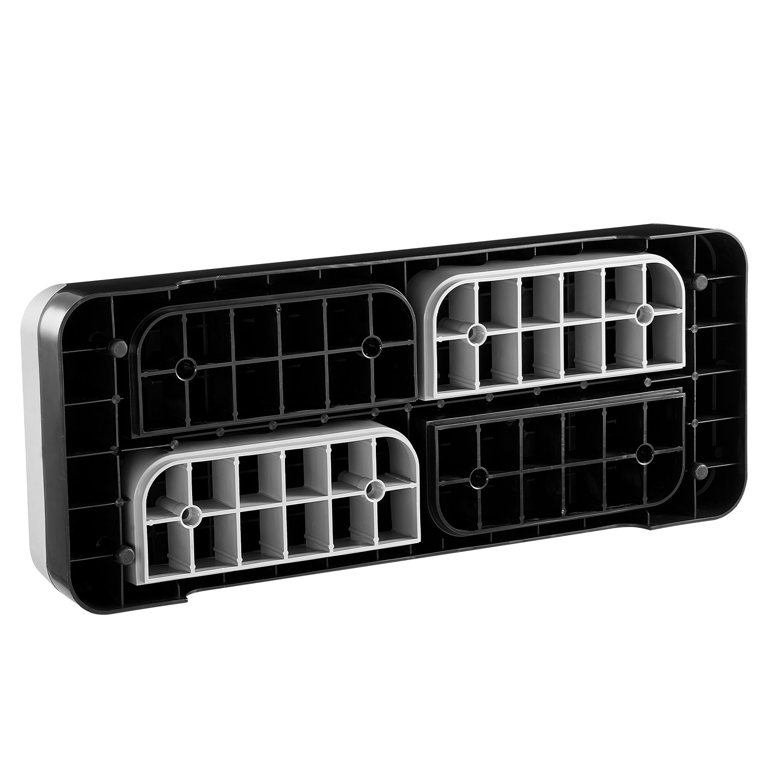 Aerobic Exercise Step Platform Height Adjustable Workout Stepper 4 Riser Gray