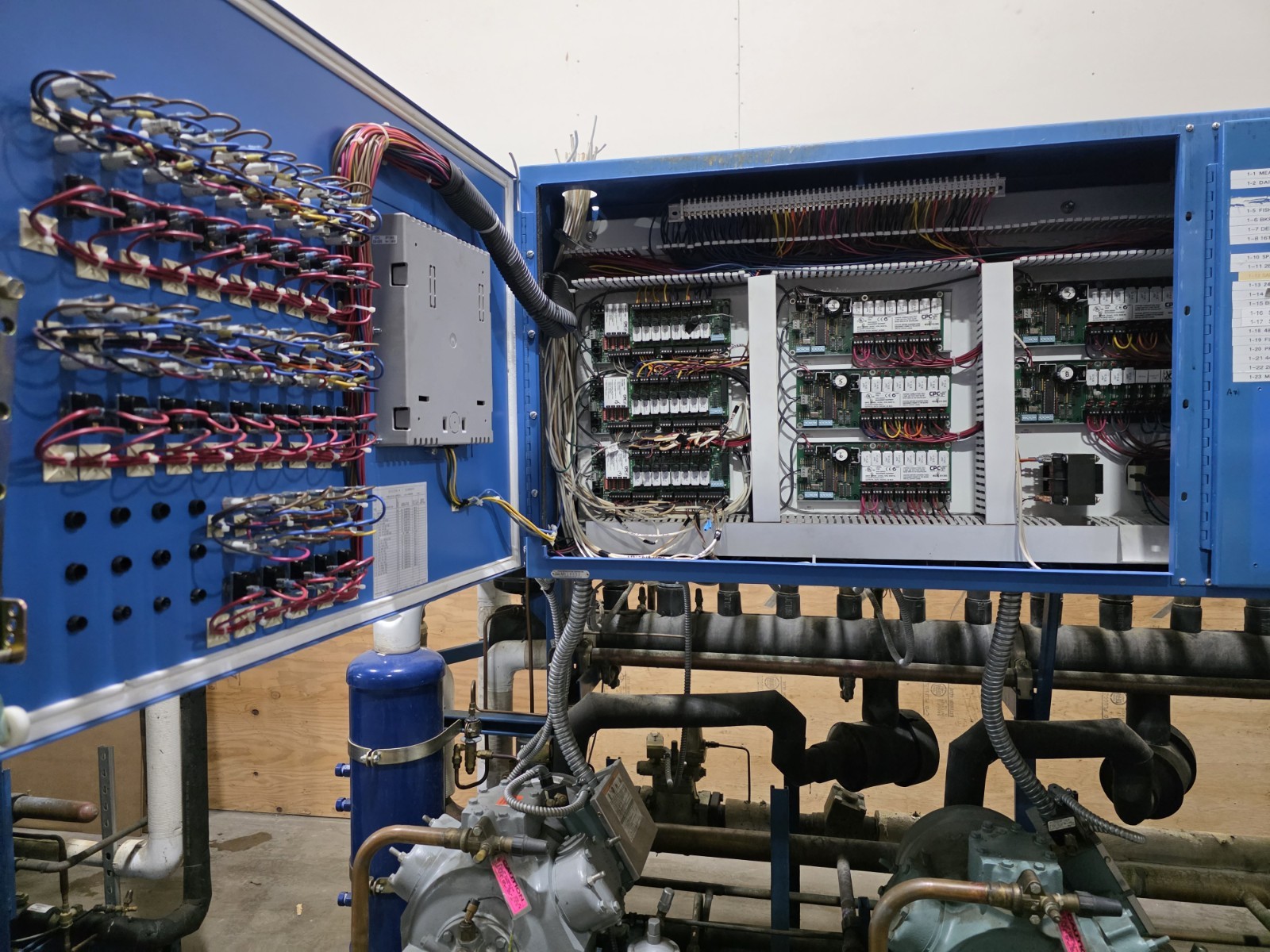 Tyler/Carrier 65 HP Refrigeration Compressor Rack Med Temp Cooler R404A R448/449