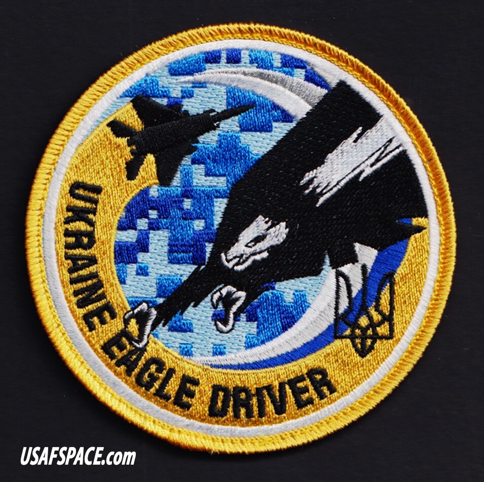 USAF 194TH FIGHTER SQ-F-15C-UKRAINE EAGLE DRIVER-FRESNO ANGB- ORIGINAL VEL PATCH
