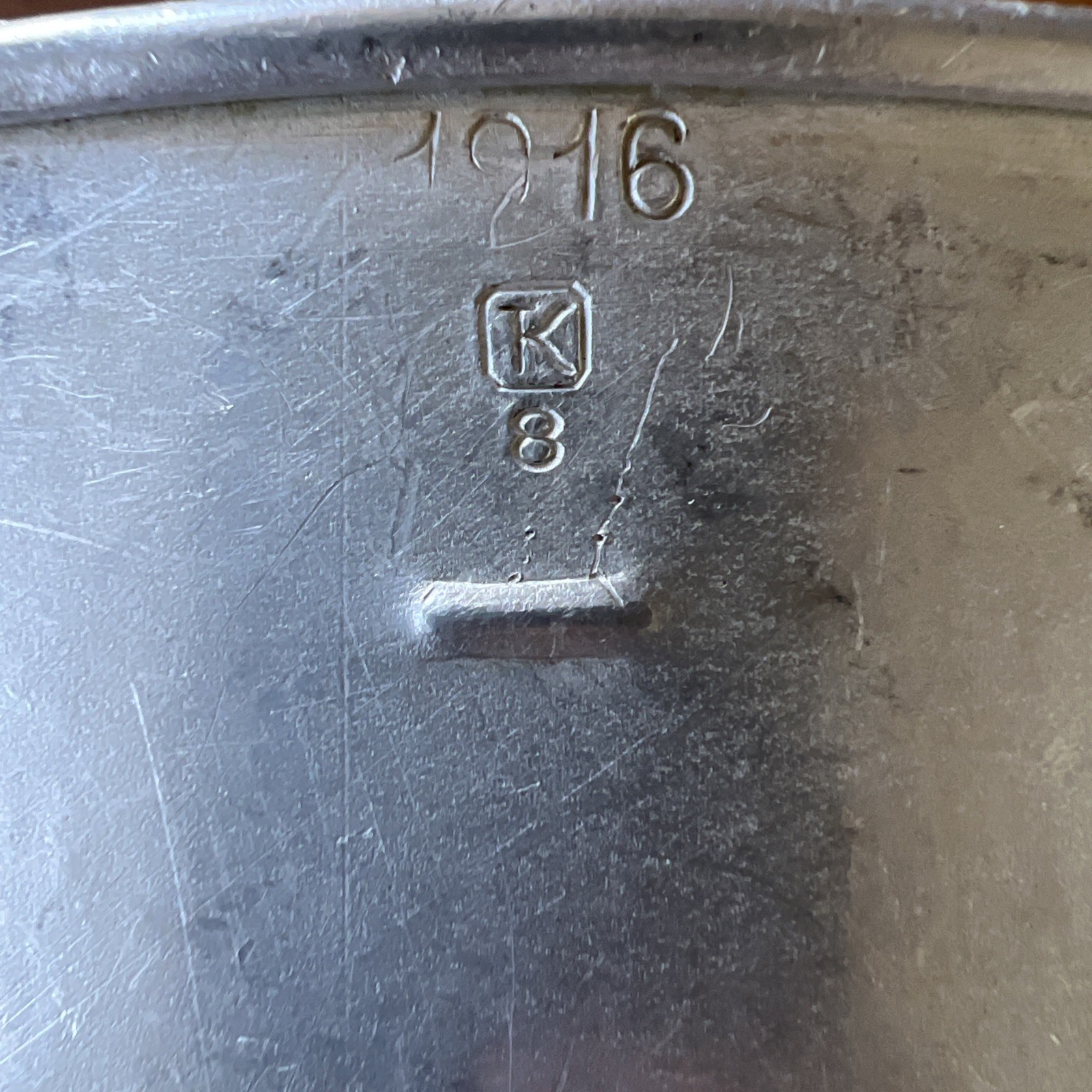 WW1 Era (1916) Enameled Swiss Army Canteen, F. Merker & Co. Baden