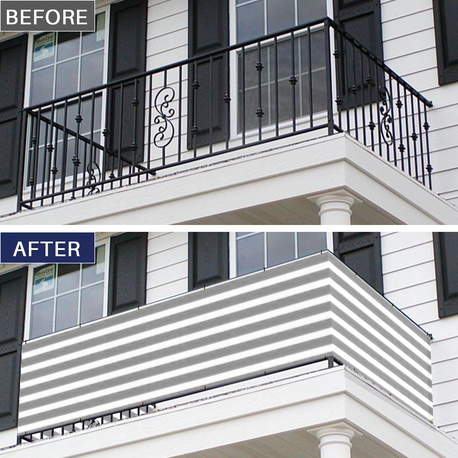 3ft Tall Privacy Balcony Fence Screen Deck Garden Yard Patio Fabric Shade Cover