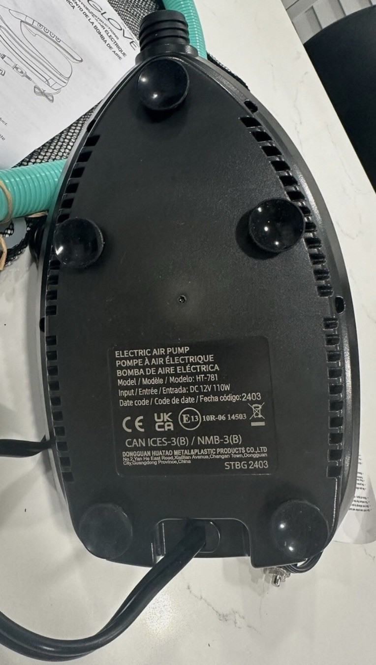 Body Glove 12V Electric SUP Pump – Auto-Stop, 16 PSI, Car Adapter, Paddle Board