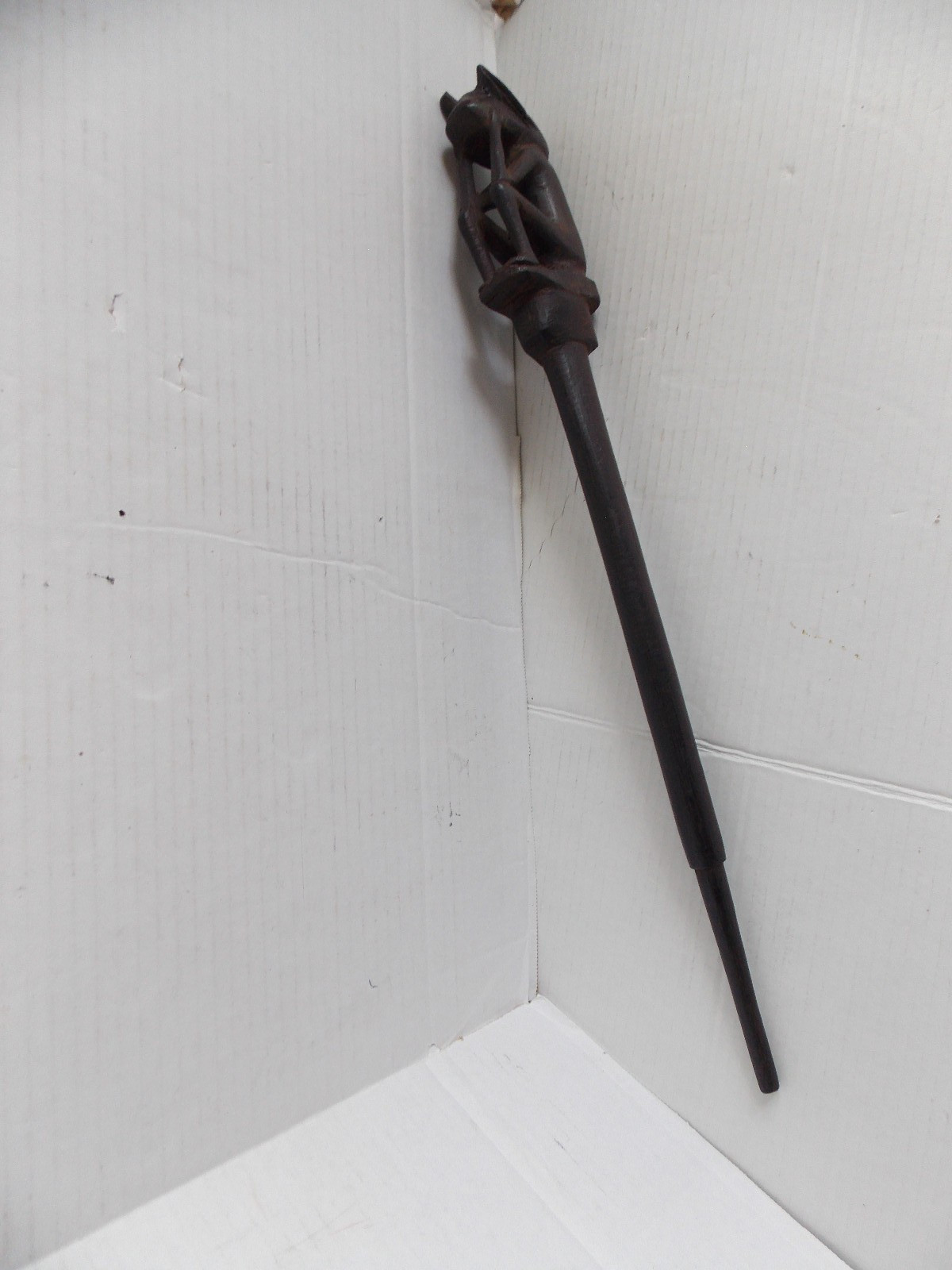 Tun Tun Dayak Borneo Indonesia pig charm measuring stick 22"