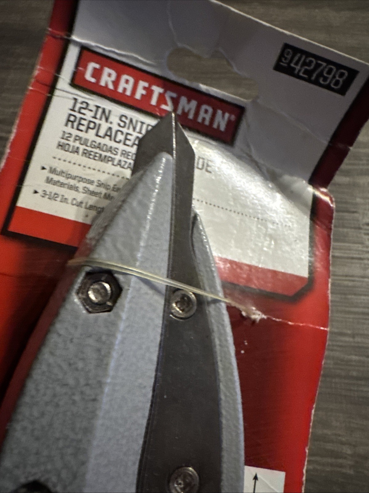 Sears CRAFTSMAN 42798 12” TIN SNIP USA Nos Aluminum Rare Metal Replaceable Blde