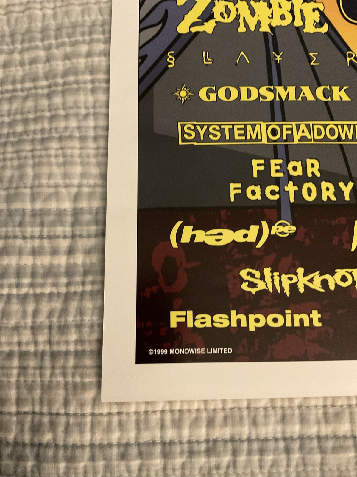 OZZY**OZZFEST 1999 POSTER**RARE BLACK SABBATH SLAYER ROB ZOMBIE