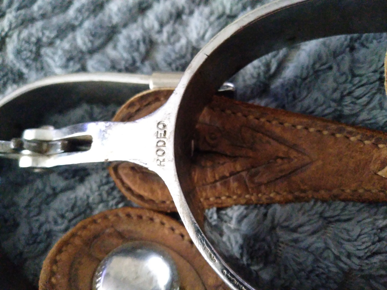 NICE VINTAGE PAIR OF STAINLESS STEEL WESTERN COWBOY SPURS