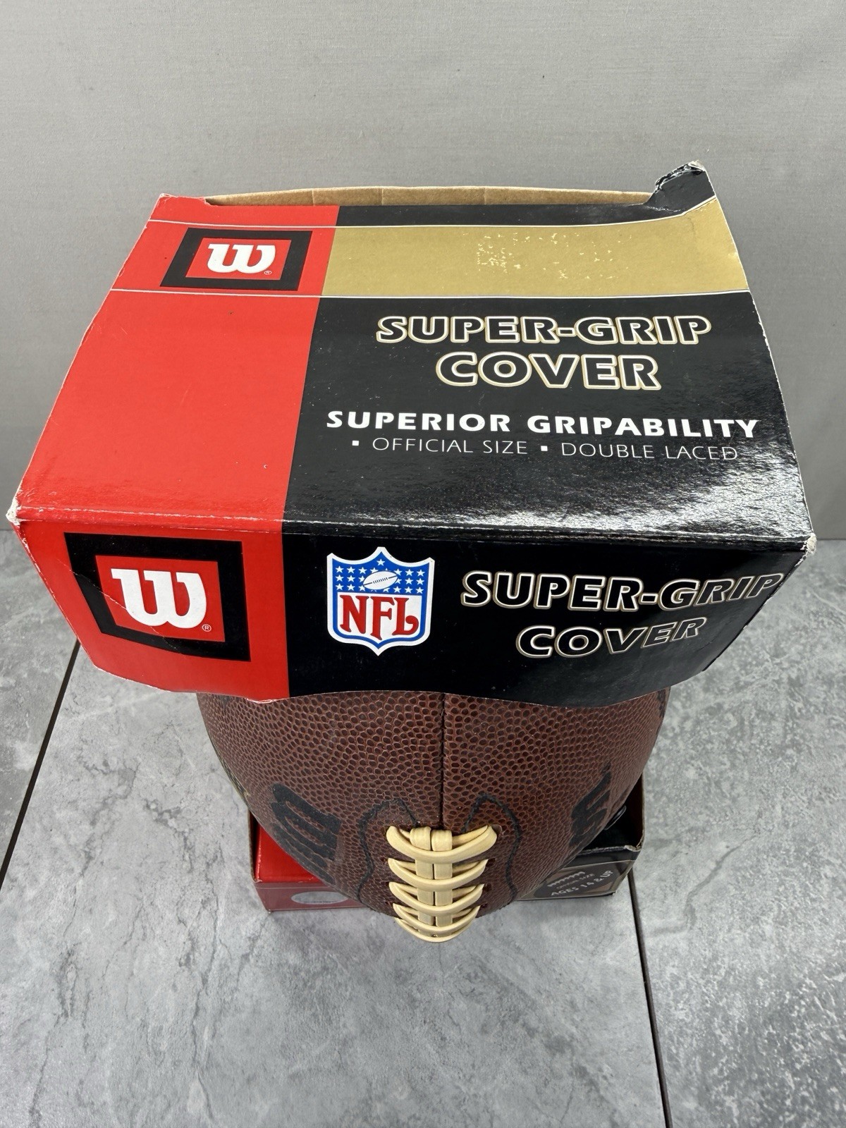 Wilson Football F1795 HDS NFL AFC NFC Official Size Super Grip Cover Pro Comp