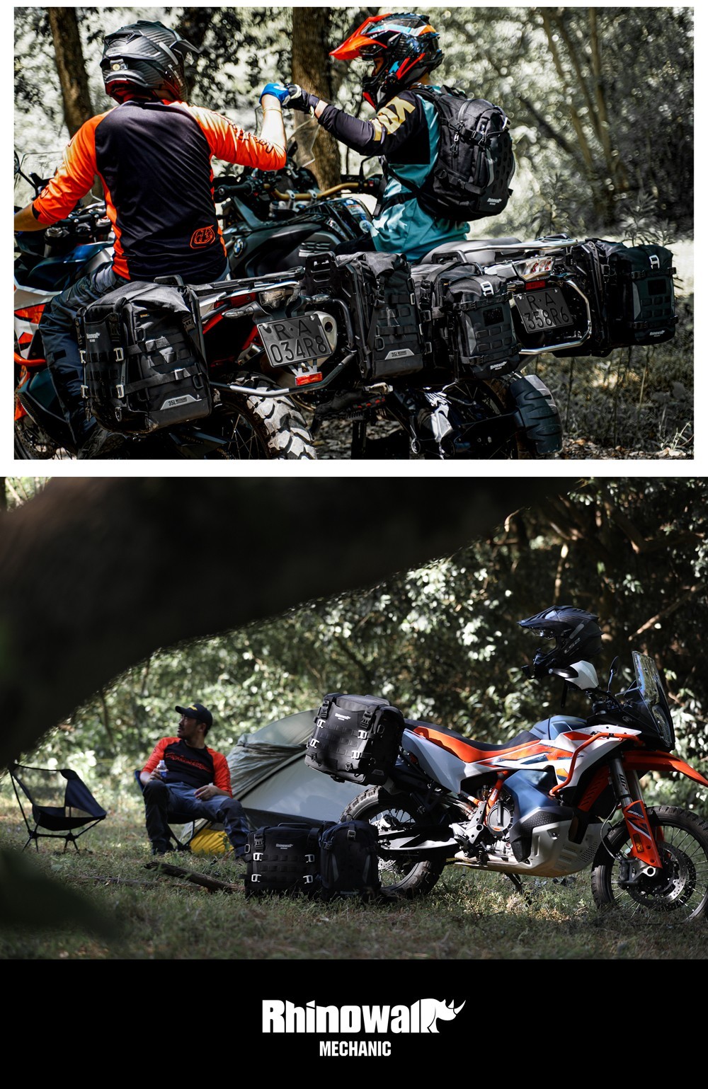 Rhinowalk Motorcycle Crash Bar Bag Waterproof 6L PESupport Board Luggage Storage