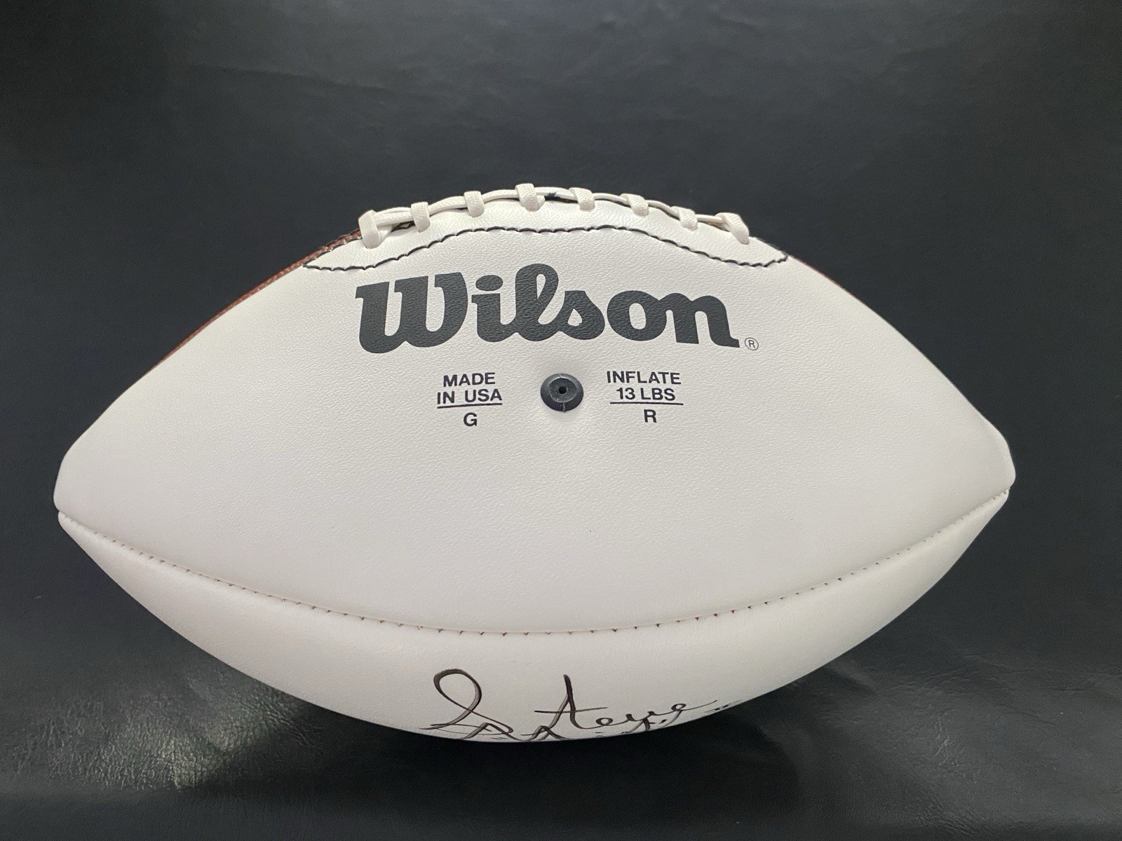 Steve McNair & Zach Zeier Dual Signed Wilson NFL Football Autographed Ball