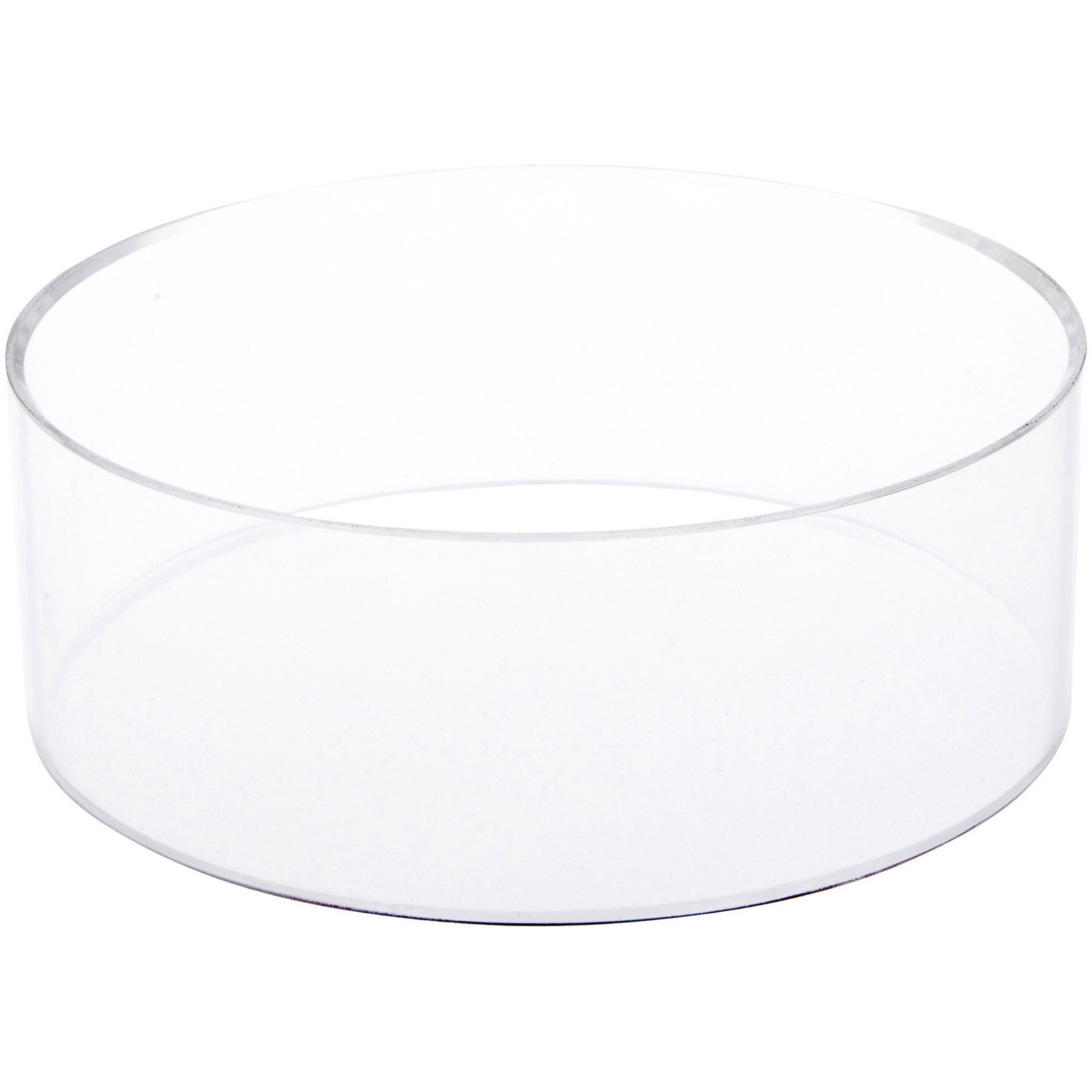 Plymor Clear Acrylic Beveled Ball or Sphere Display Holder Stand, 2.5" H x 7" W