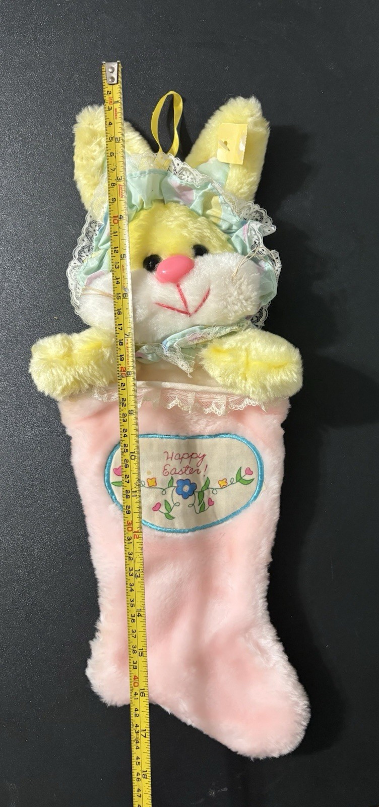 vintage woolworth Well-Made Toy Easter Bunny Plush Stocking