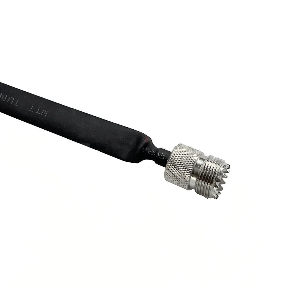 Window/Door Pass Through Flat RF Coaxial Cable SO239 UHF Female 12-Inch 50 Ohms