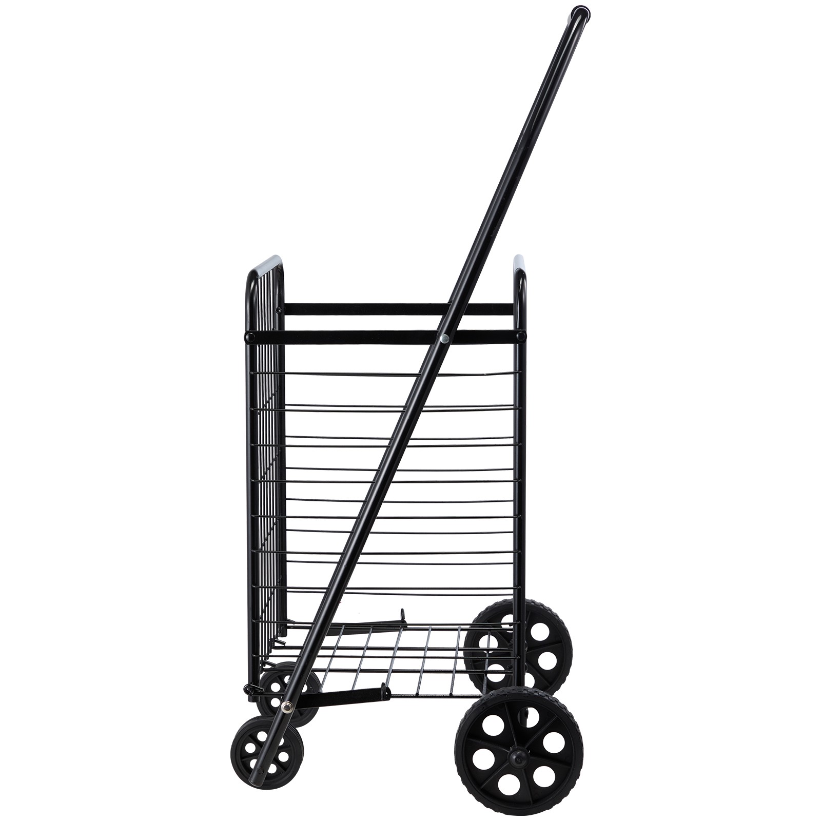 Uimoso Shopping Cart Folding Grocery Utility Cart with Swivel Wheels 90 LBS