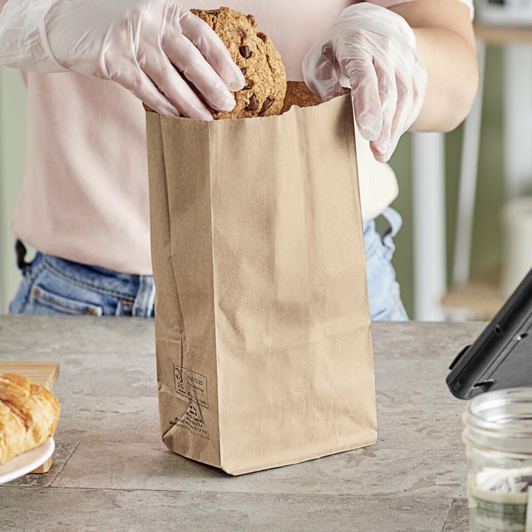 Brown Paper Bag Lunch Grocery Shopping Take out Bags Capacity 2, 4, 6, 8, 12 Lbs