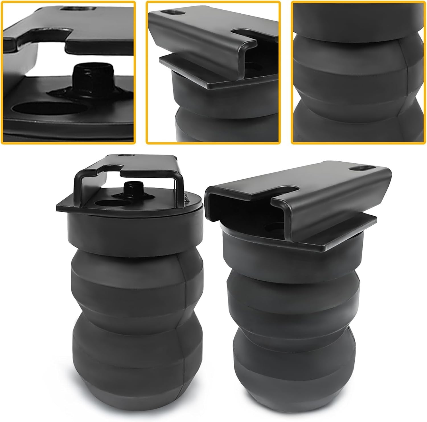 Rear Rubber Helper Suspension Bump Stops Compatible with 2014-2023 Dodge Ram 250
