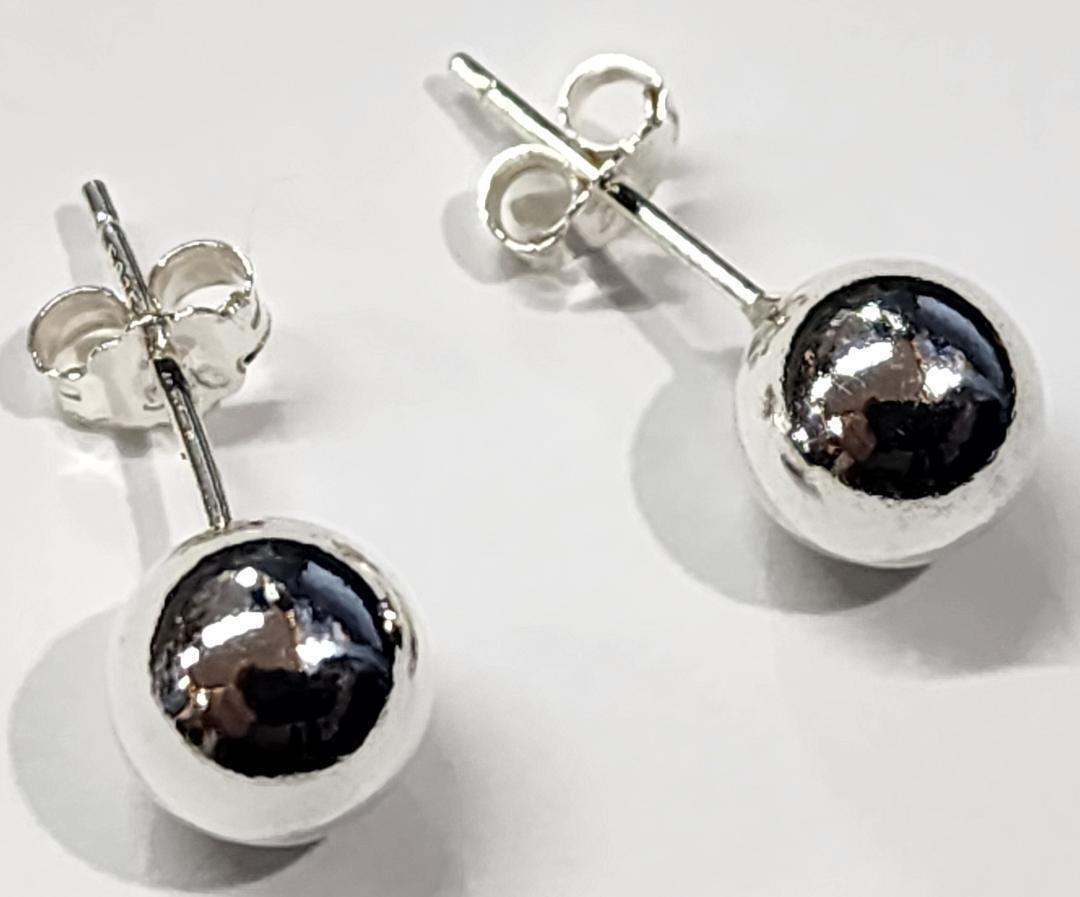 925 Sterling Silver Round Ball Stud Earrings Assorted Sizes