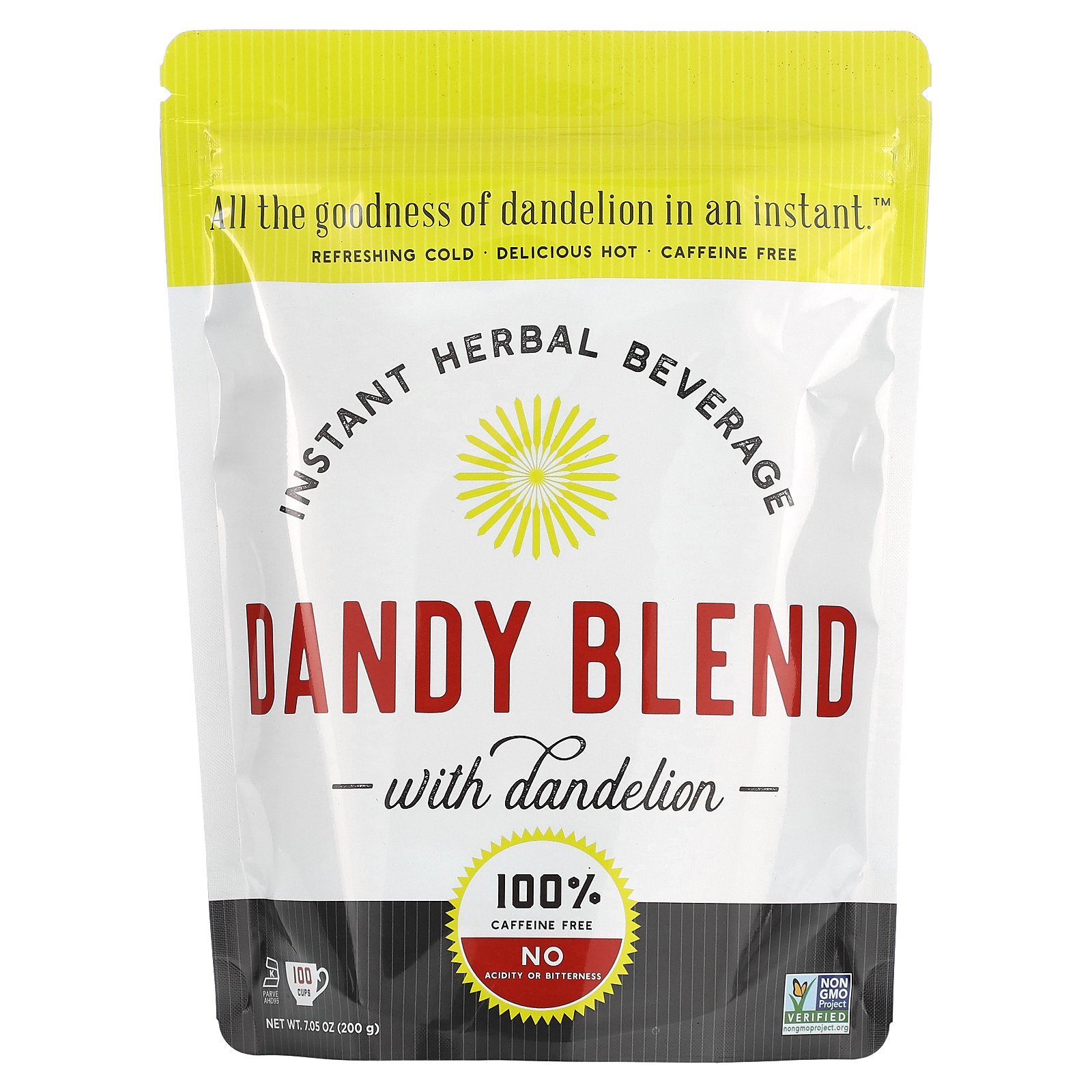 Dandy Blend, Instant Herbal Beverage with Dandelion, Caffeine Free, 7.05 oz