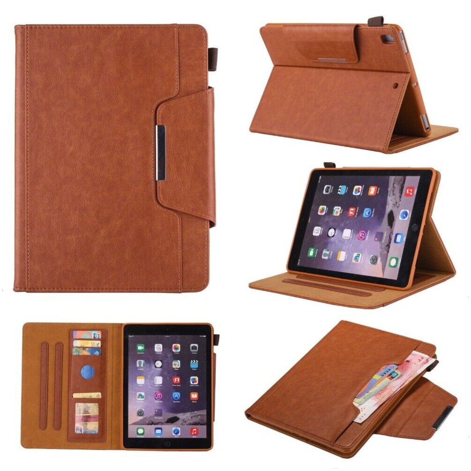 Leather Flip Stand Case Cover for iPad 11th 10th 9th 8th 7th 6th 5th Gen & A16