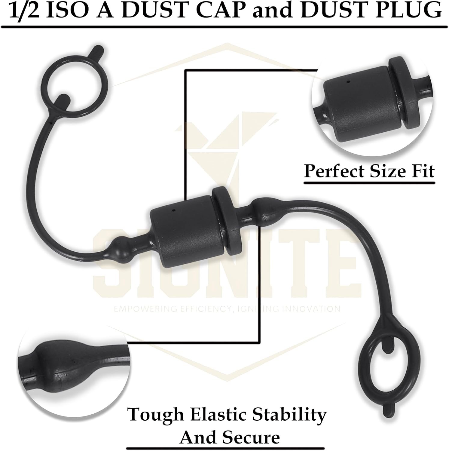 2 Set,1/2 Tractor Hydraulic Coupler Male Dust Cap and Female Plug Cover,ISO A Hy