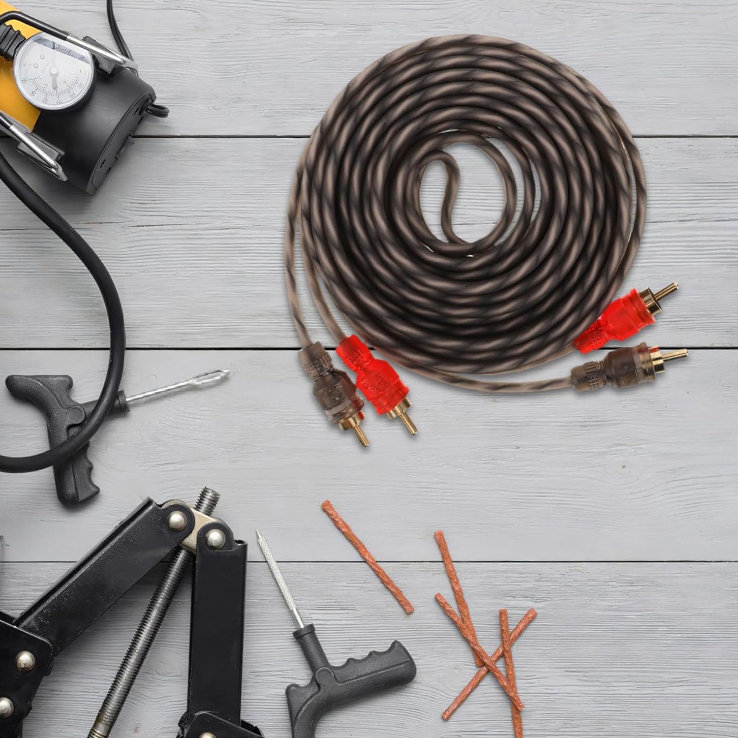 RCA Audio Cable Twisted Pair with Noise Reduction Interconnect Amp Wire Lot