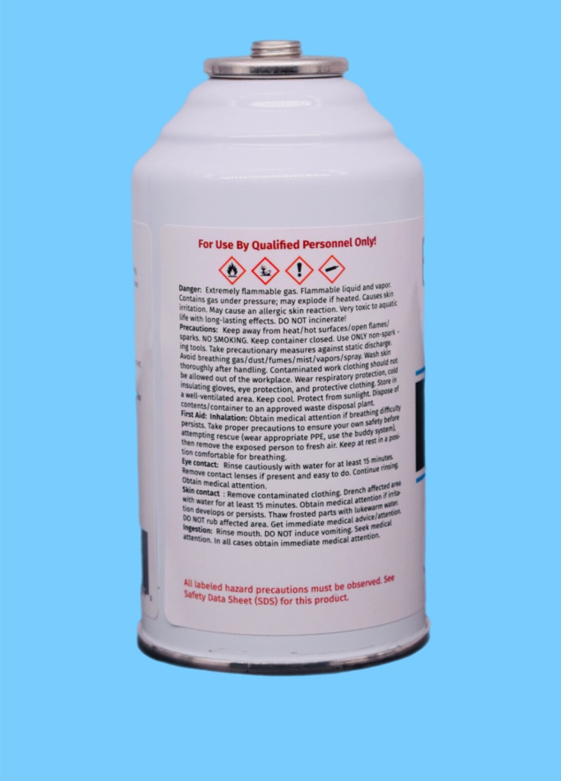 Enviro-Safe R600a Refrigerant | Inverted Piercing | 6 oz | 6 Cans + Brass Gauge