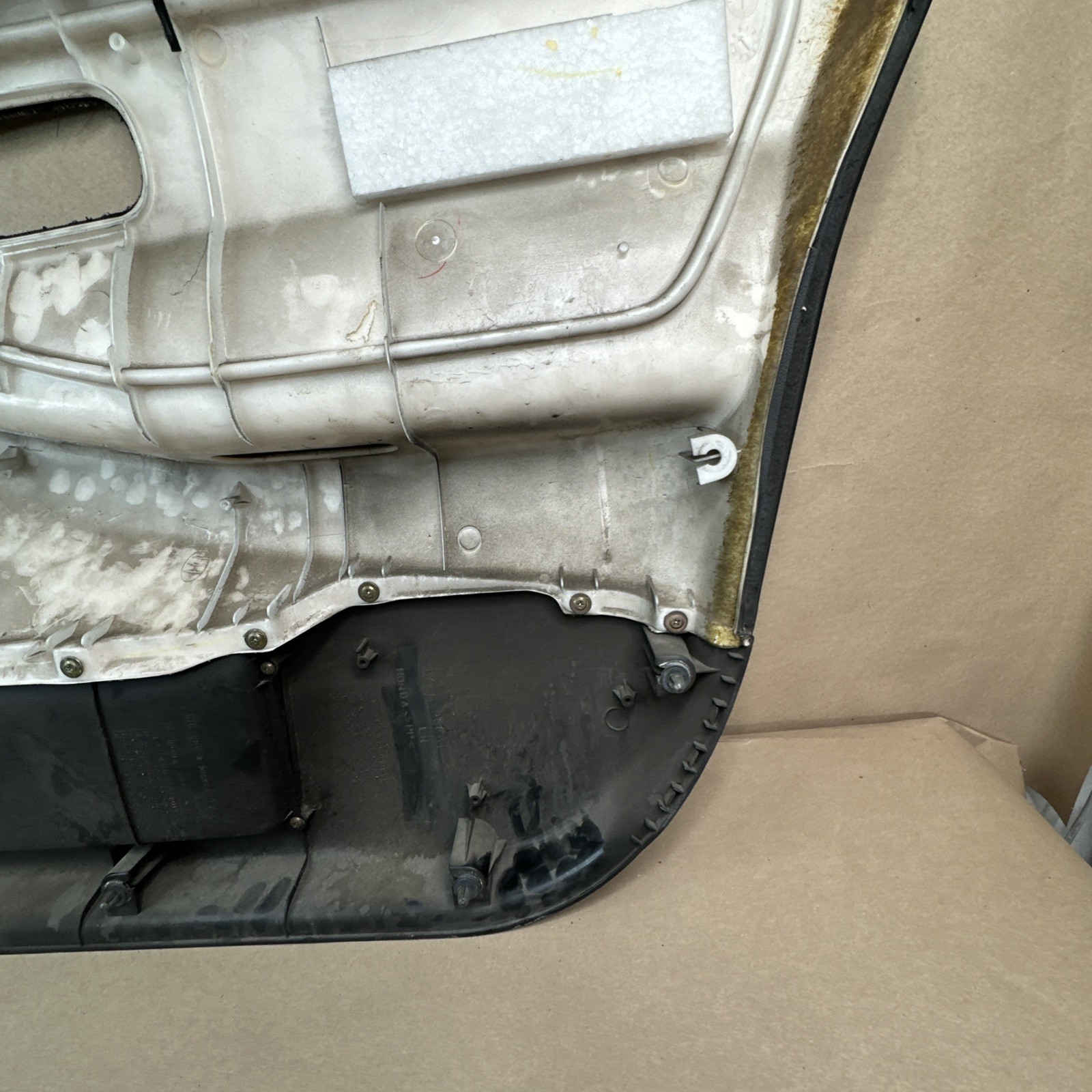 94-01 Acura Integra 4D Driver Left Door Panel Card Black Vinyl Leather OEM