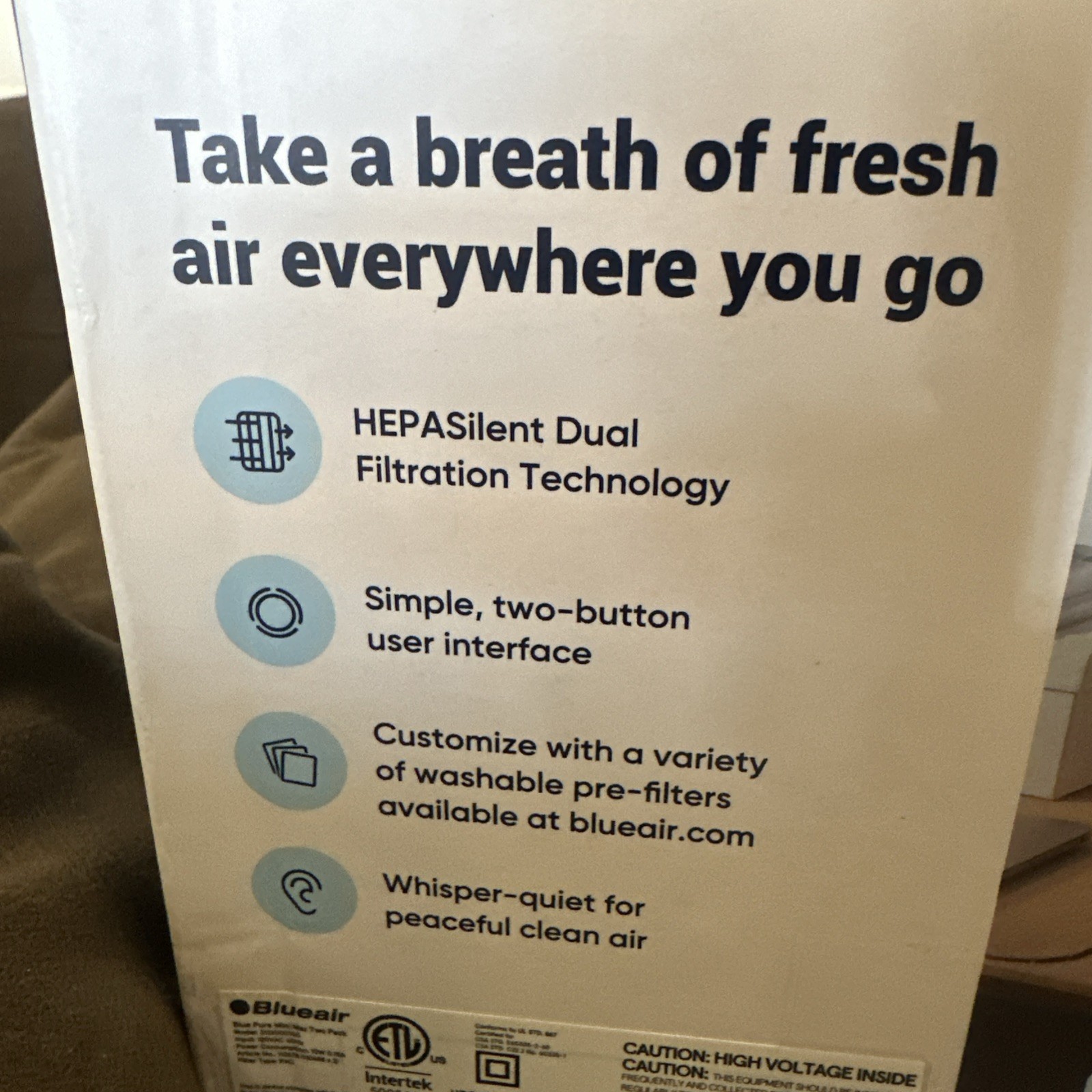 Blue Pure Mini Max Air Purifier, 2-pack By Blueair Open Box FREE Shipping