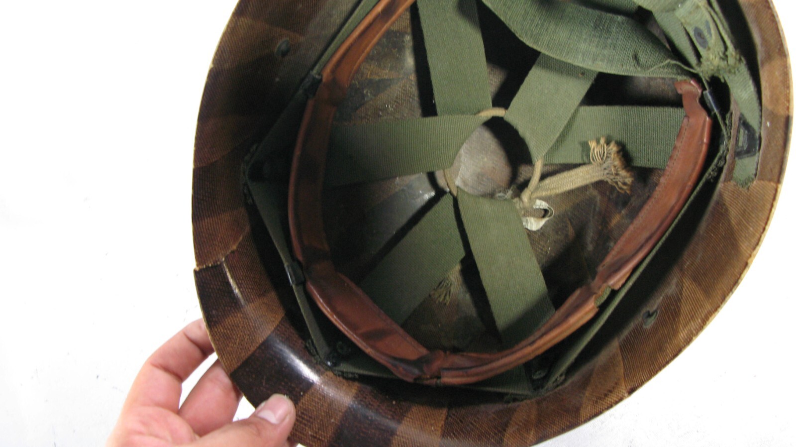 WWII Battle of Alaska Alueteutiah Islands Officer Helmet Combat Stripe Aleutian