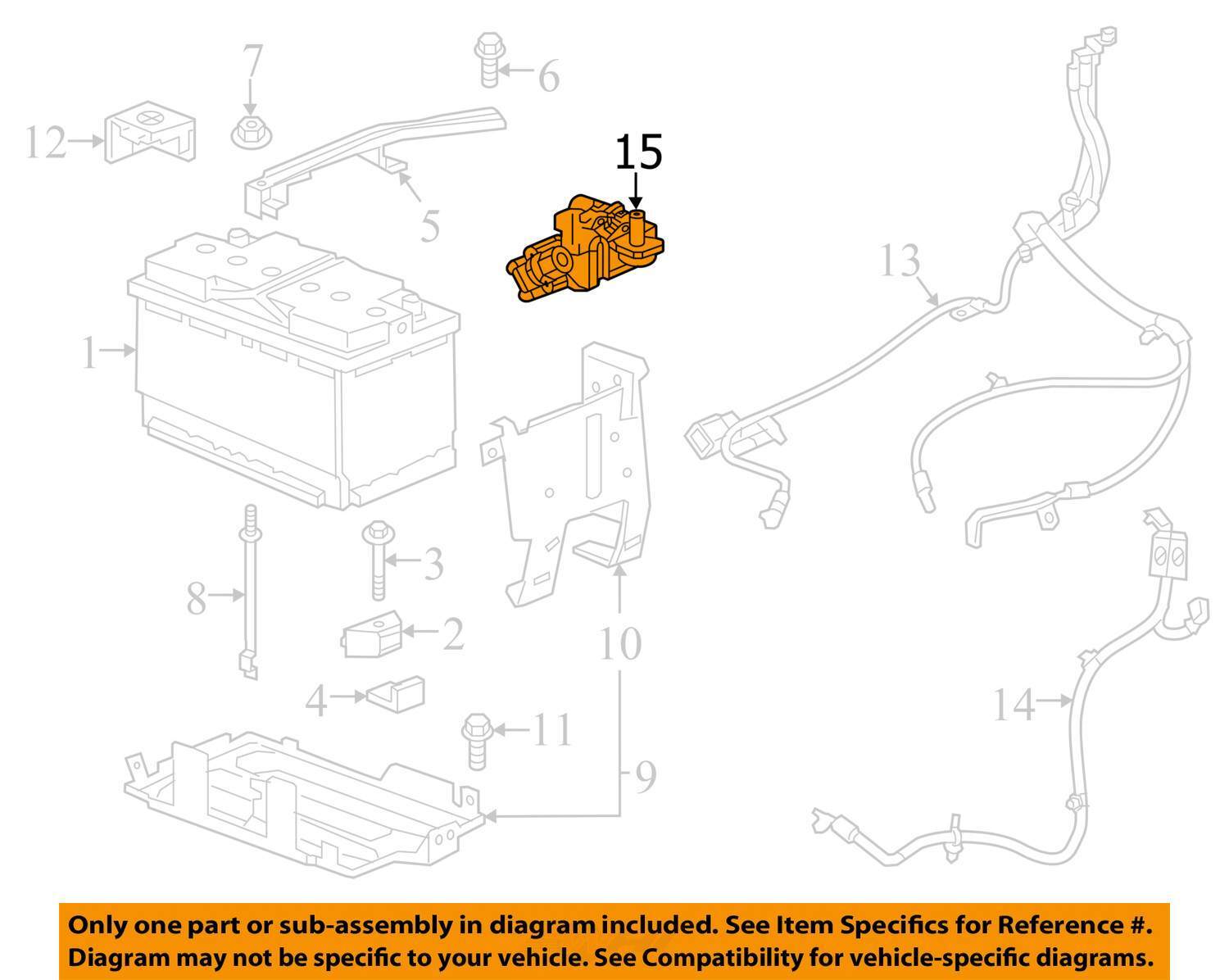 2016-2017 MALIBU BATTERY TERMINAL END WITH SENSOR NEW GM # 13599060