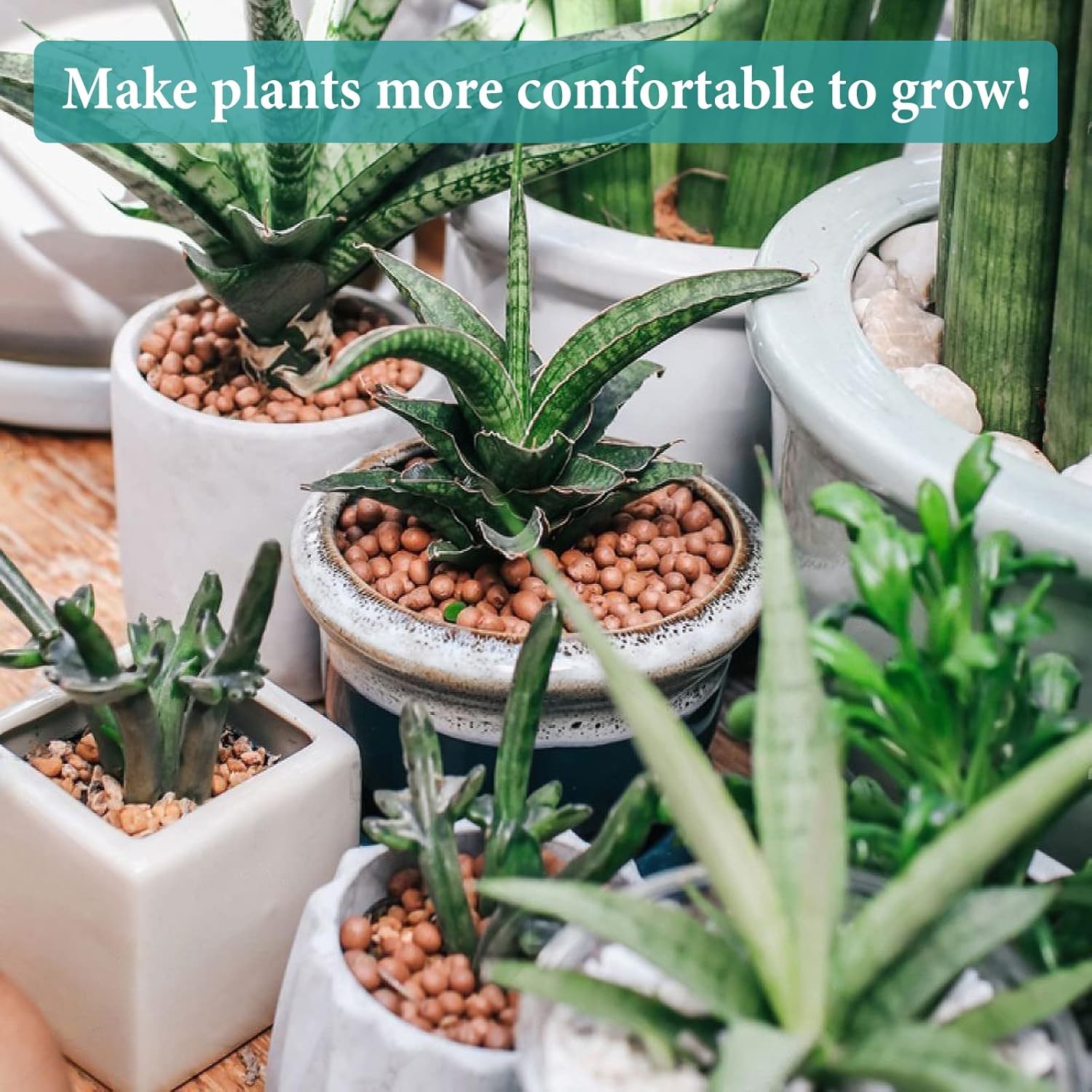 15 LB Organic Leca Clay Pebbles for Plants, 4mm-16mm 100% Natural Leca Balls