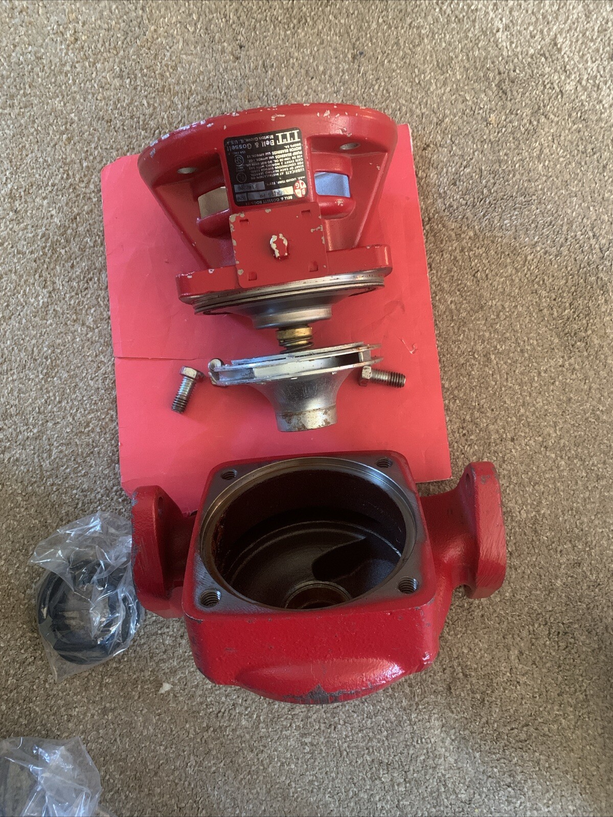 Bell & Gossett #102206 Bearings Assy. and Volute PR IB BOOSTER PUMP  NOS