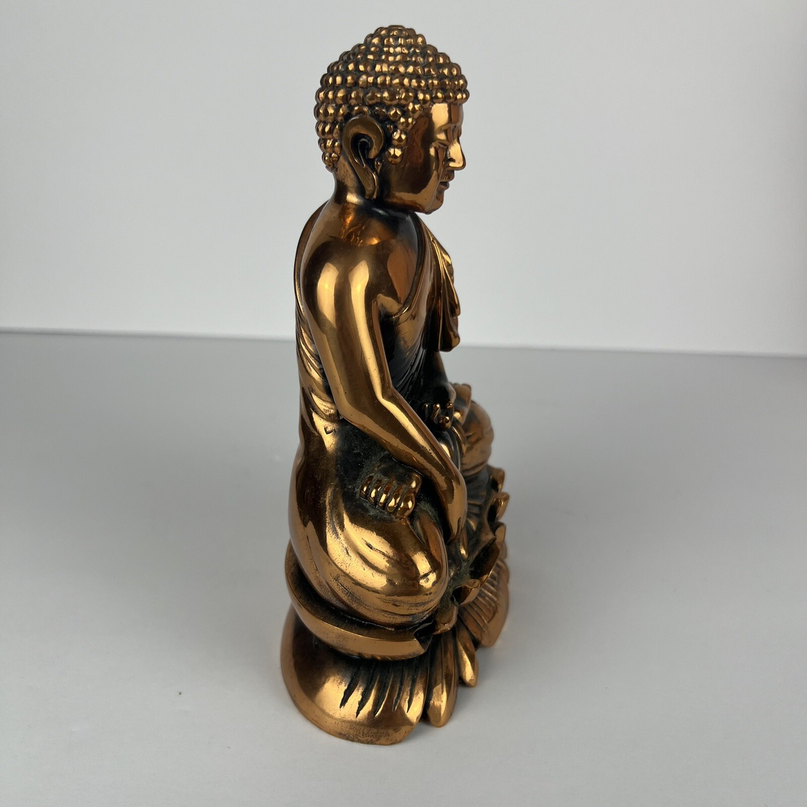 7” Old Tibetan Brass Buddhism Bodhisattva Sakyamuni Buddha Statue